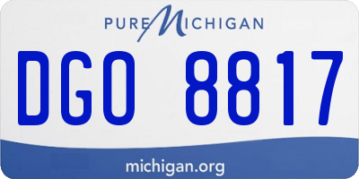MI license plate DGO8817