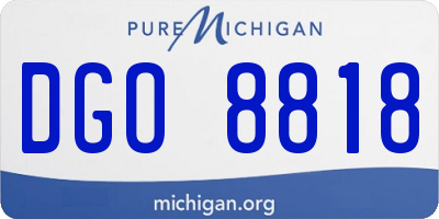 MI license plate DGO8818