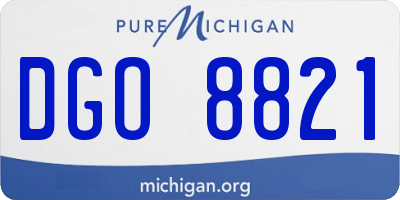 MI license plate DGO8821