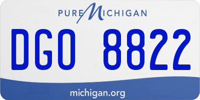 MI license plate DGO8822