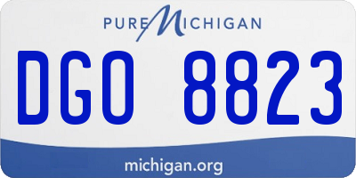 MI license plate DGO8823