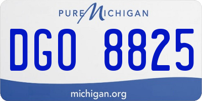 MI license plate DGO8825