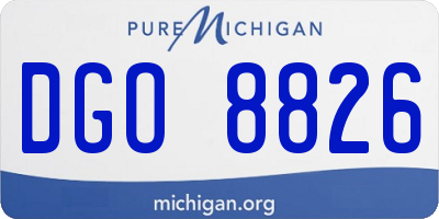 MI license plate DGO8826