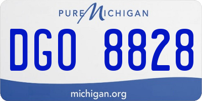 MI license plate DGO8828
