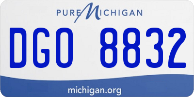 MI license plate DGO8832
