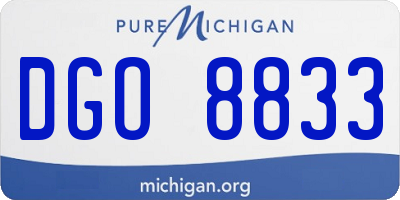 MI license plate DGO8833