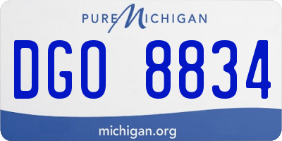 MI license plate DGO8834