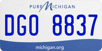 MI license plate DGO8837
