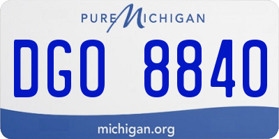 MI license plate DGO8840