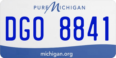 MI license plate DGO8841