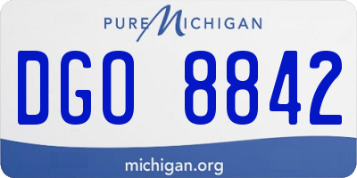 MI license plate DGO8842