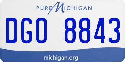 MI license plate DGO8843