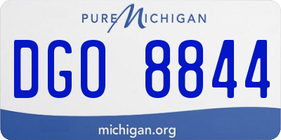 MI license plate DGO8844