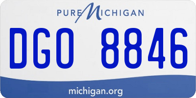 MI license plate DGO8846