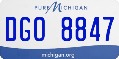 MI license plate DGO8847