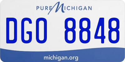 MI license plate DGO8848