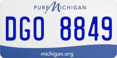 MI license plate DGO8849
