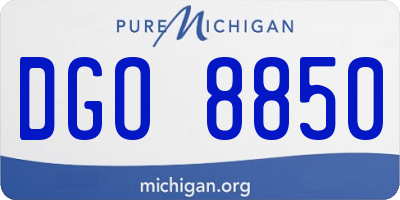 MI license plate DGO8850