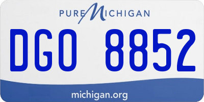 MI license plate DGO8852