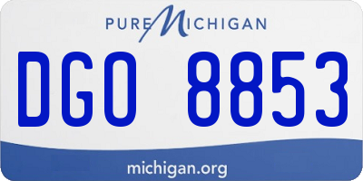 MI license plate DGO8853