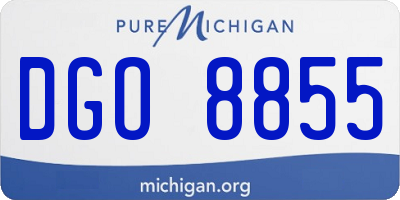 MI license plate DGO8855