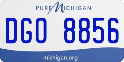 MI license plate DGO8856