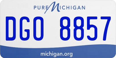 MI license plate DGO8857