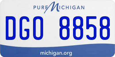 MI license plate DGO8858