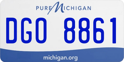 MI license plate DGO8861