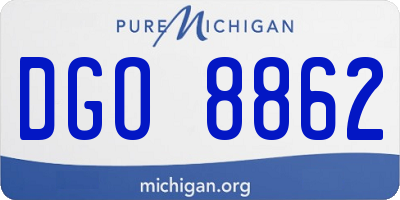 MI license plate DGO8862