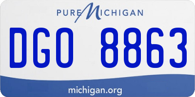 MI license plate DGO8863