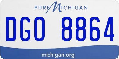 MI license plate DGO8864