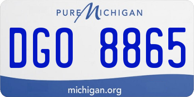 MI license plate DGO8865