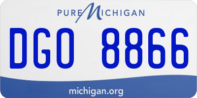 MI license plate DGO8866