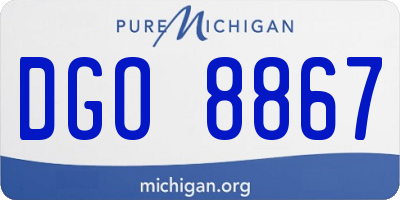MI license plate DGO8867