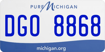 MI license plate DGO8868