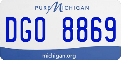 MI license plate DGO8869