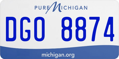 MI license plate DGO8874
