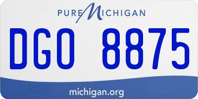 MI license plate DGO8875