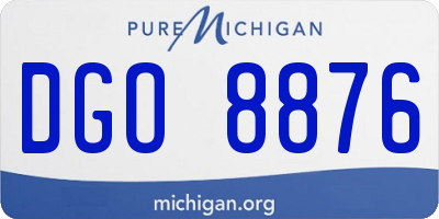 MI license plate DGO8876