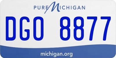 MI license plate DGO8877