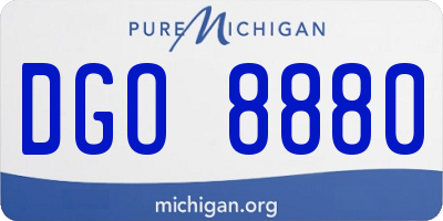 MI license plate DGO8880