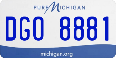 MI license plate DGO8881