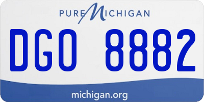MI license plate DGO8882