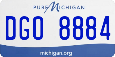 MI license plate DGO8884
