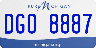 MI license plate DGO8887