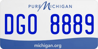 MI license plate DGO8889
