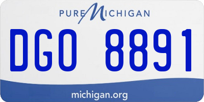 MI license plate DGO8891