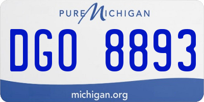 MI license plate DGO8893