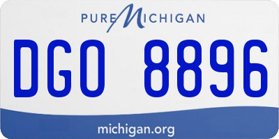 MI license plate DGO8896